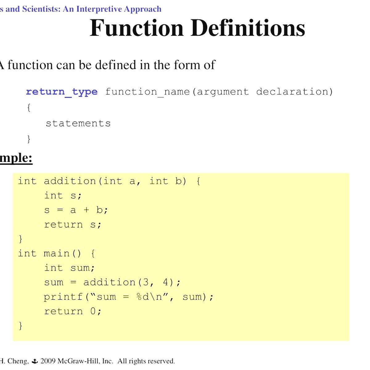 Functions & Modular Programming